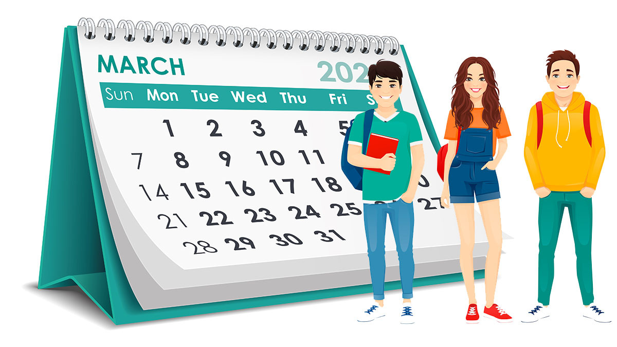 ¿Qué días no tienen clases los estudiantes en marzo 2023?