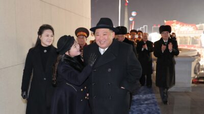 Corea del Norte Kim Jong un con su hija y esposa