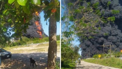 Explosión en ducto de Pemex en Veracruz