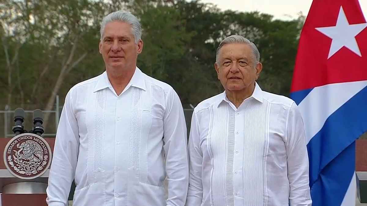 López Obrador recibe al presidente de Cuba, Miguel Díaz-Canel, en Campeche