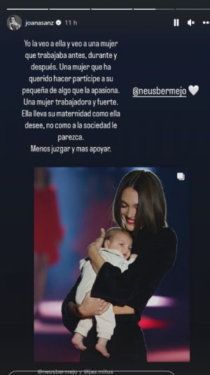 Joana Sanz lanza mensaje en redes sociales apoyando a Neus Bermejo