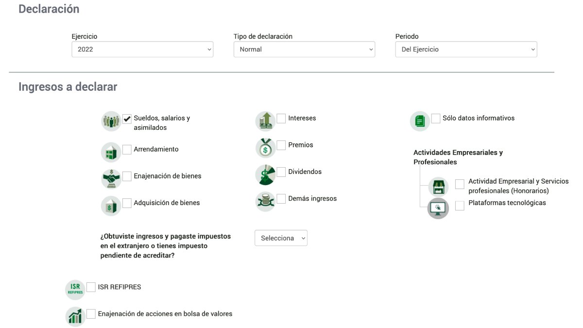 Declaracion anual del SAT