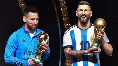 Lionel Messi: Conmebol le dedica estatua por ganar la Copa del Mundo