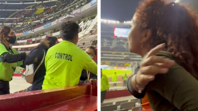 Mujeres protagonizan pelea en el Estadio Azteca