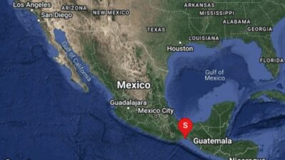 Punto donde se registró el sismo en Oaxaca el 1 de marzo de 2023