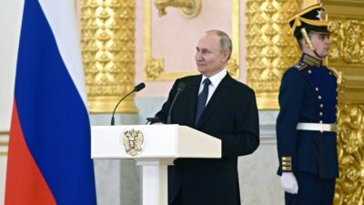 Vladimir Putin durante su discurso ante 17 embajadores