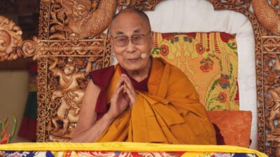 Dalai Lama durante una conferencia en 2022