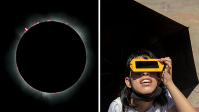 Así se vio el eclipse solar híbrido 2023
