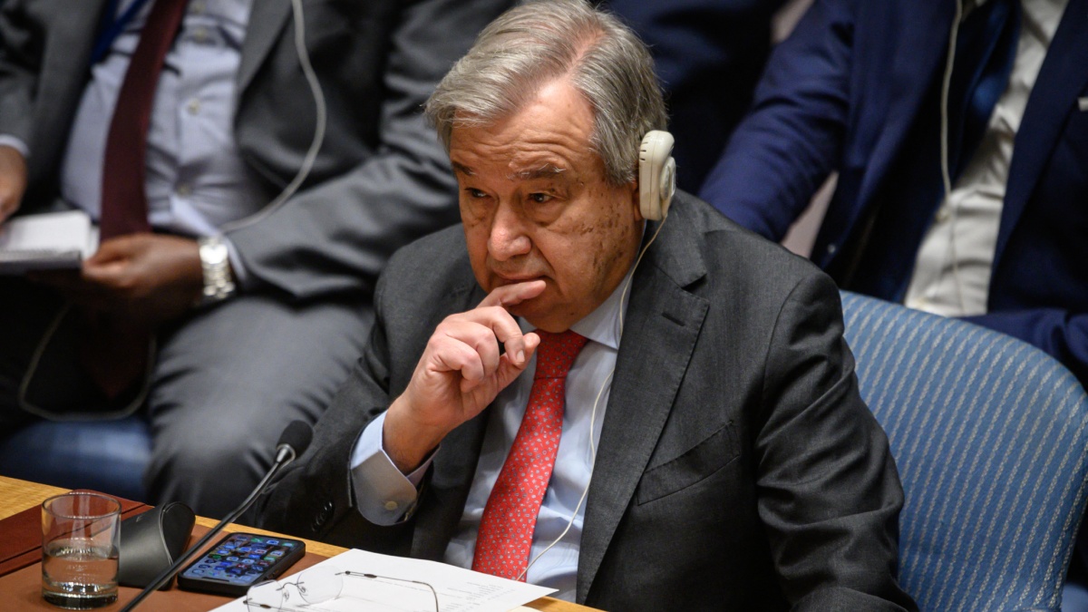 Antonio Guterres durante la sesión del Consejo de Seguridad de la ONU