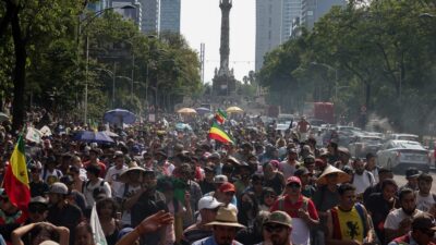 Marchas CDMX, movilización de usuarios de cannabis por Paseo de la Reforma