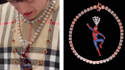 “Peso Pluma”: esto es lo que cuesta su peculiar cadena de Spiderman