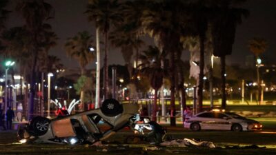 Momento en que abaten a agresor por ataque en Tel Aviv; hay 1 turista muerto