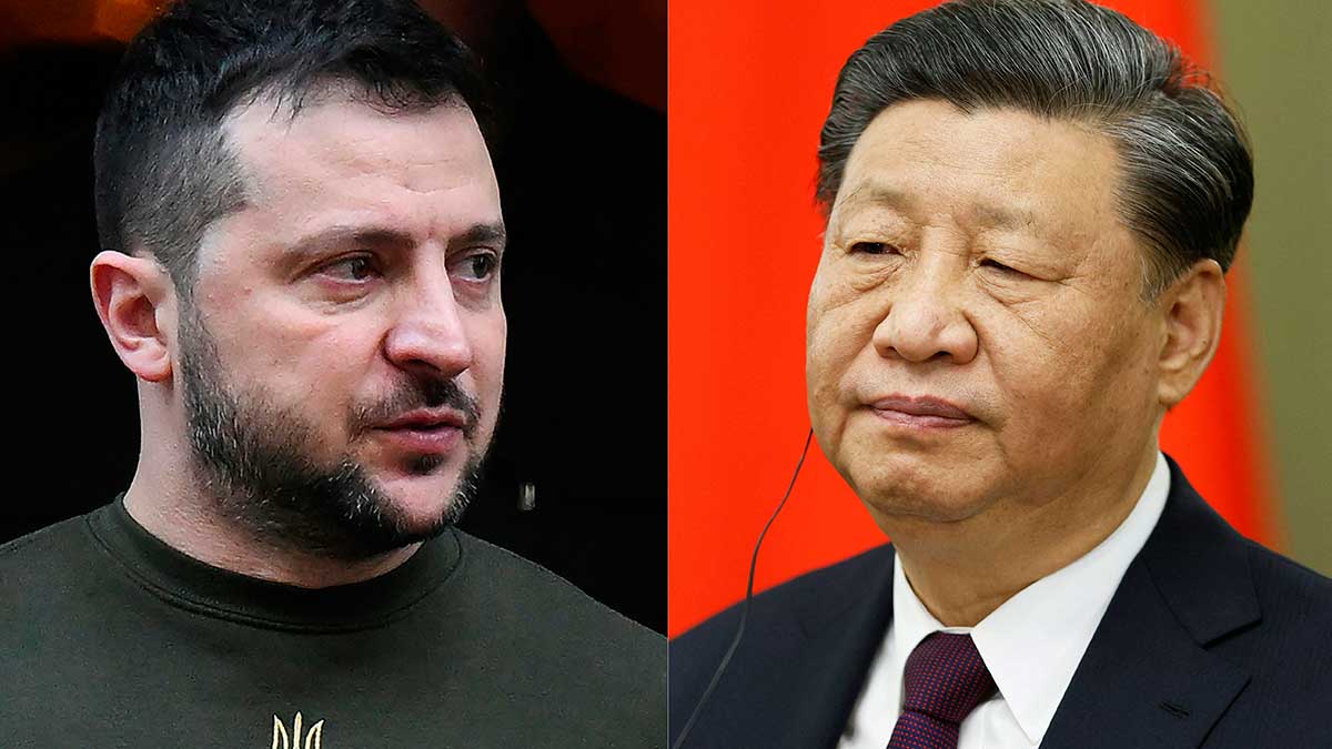 Llamada entre Xi Jinping y Volodimir Zelenski duró más de una hora. Foto: AFP