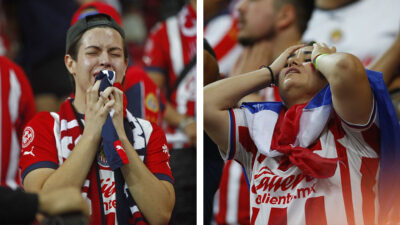 Liga MX: aficionada de Tigres consuela a su hijo tras derrota de Chivas