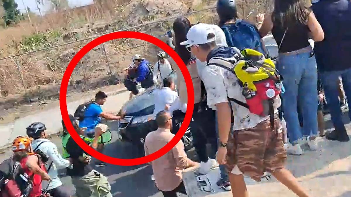 Conductor intenta arrollar manifestantes que protestaban por muerte de ciclista en Puebla
