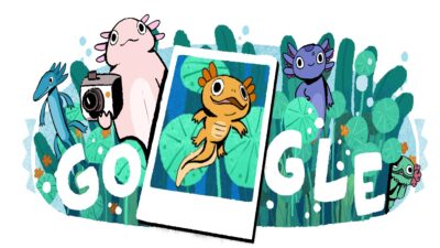 Google celebra al Lago de Xochimilco y ajolote mexicano con Doodle interactivo