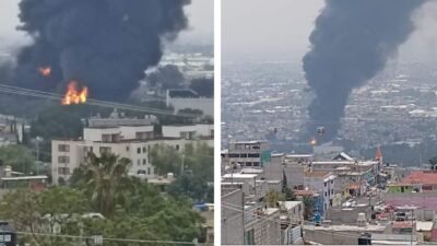 Fuerte Incendio En Fabrica De Xalostoc En Ecatepec Edomex Imagenes