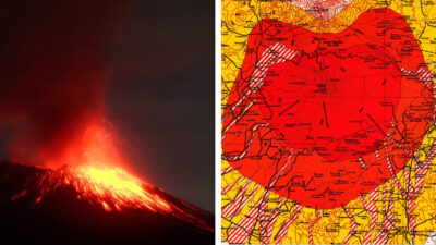 Conoce los mapas de riesgo del volcán Popocatépetl