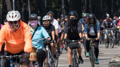 Marchas CDMX: Paseo ciclista dominical en paseo de la Reforma