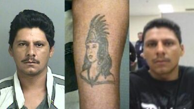 Fotografías de Francisco Oropesa y su tatuaje proporcionadas por el FBI