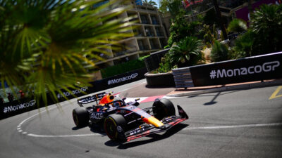 Checo Pérez en las PL1 del GP de Mónaco 2023