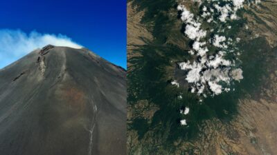 Las sorprendentes fotos del Popocatépetl tomada desde el espacio por la NASA