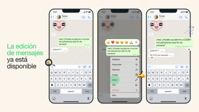 "Editar mensajes" en WhatsApp