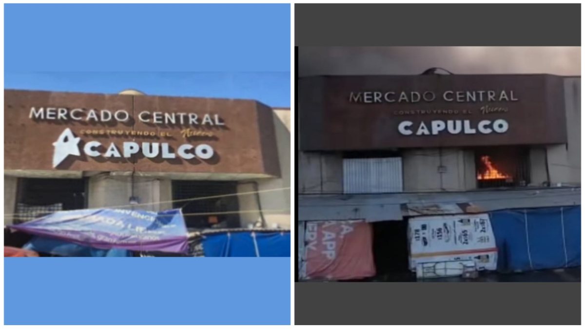 Antes Y Despues De Incendio Mercado Central Acapulco