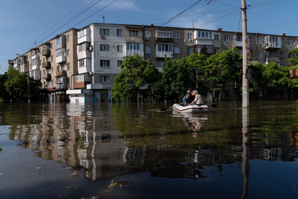 Inundacion presa Ucrania