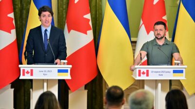 Justin Trudeau visita Kiev, Ucrania, y se reúne con Volodomir Zelenski