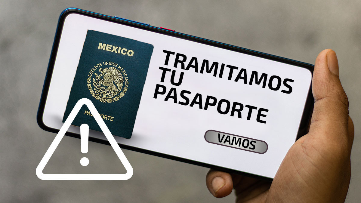 Pasaporte fraudes: Fotografía de celular mostrando un anuncio prometiendo el trámite del pasaporte